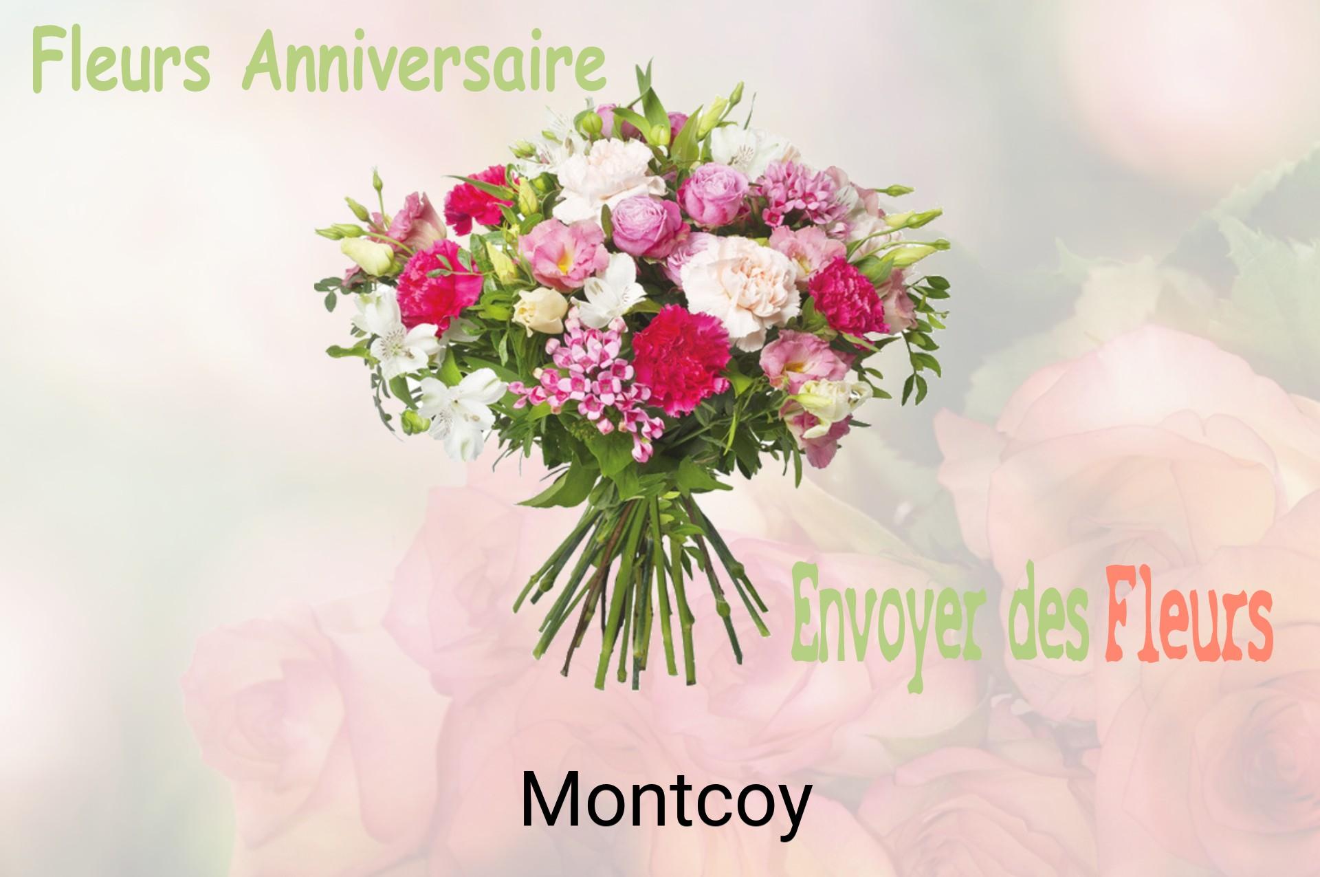Bouquet de fleurs d’anniversaire livré à Montcoy