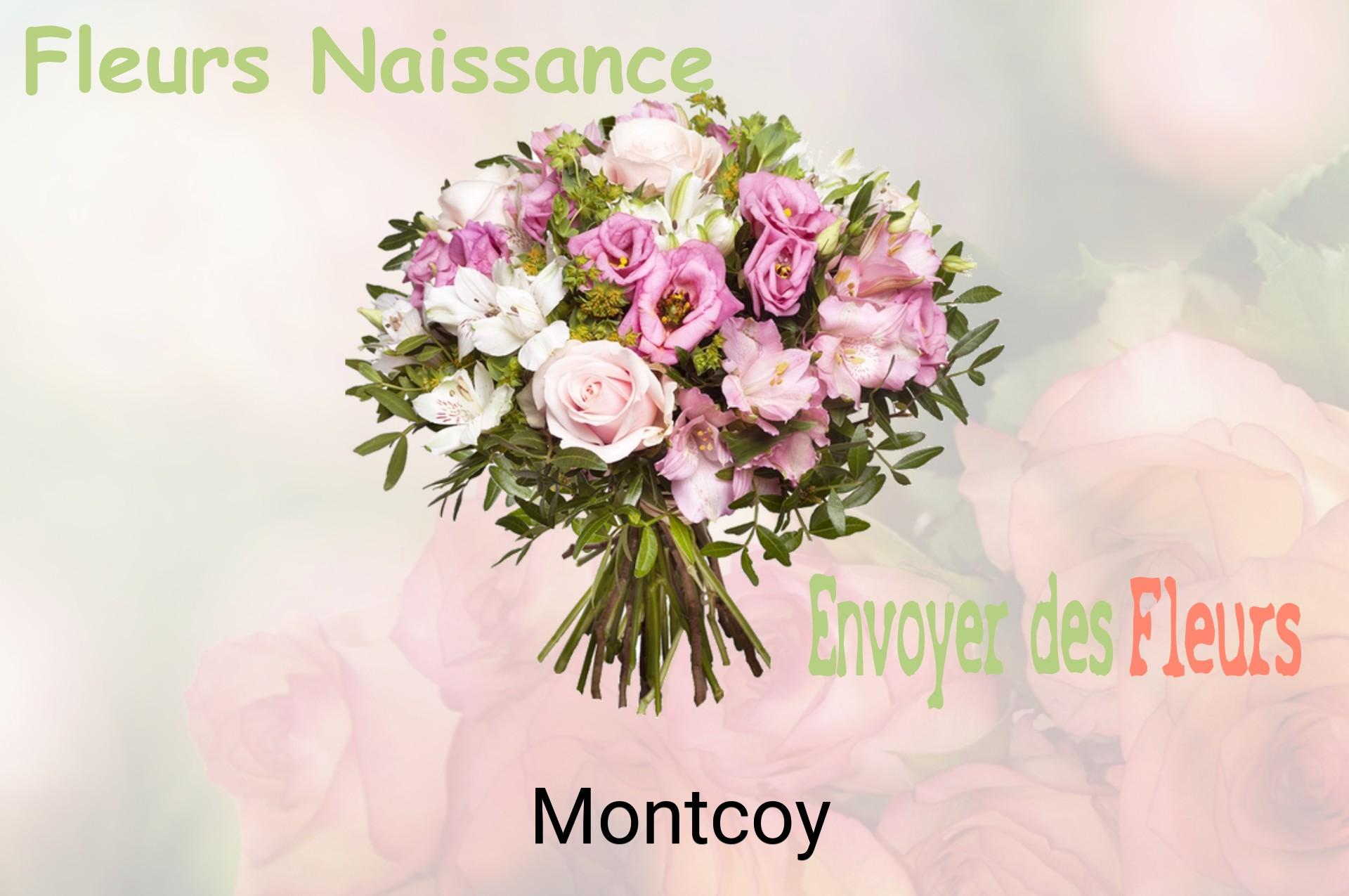Bouquet de fleurs de naissance livré à Montcoy